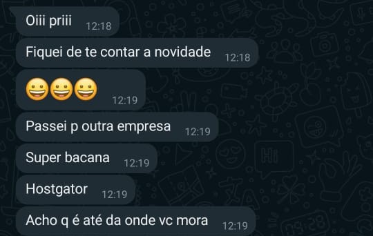 Feedback de aluno que passou para Hostgator